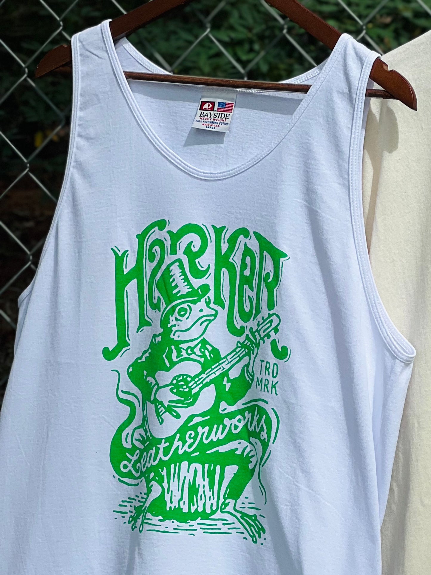 Screen Printed Guitar Frog Tank Top